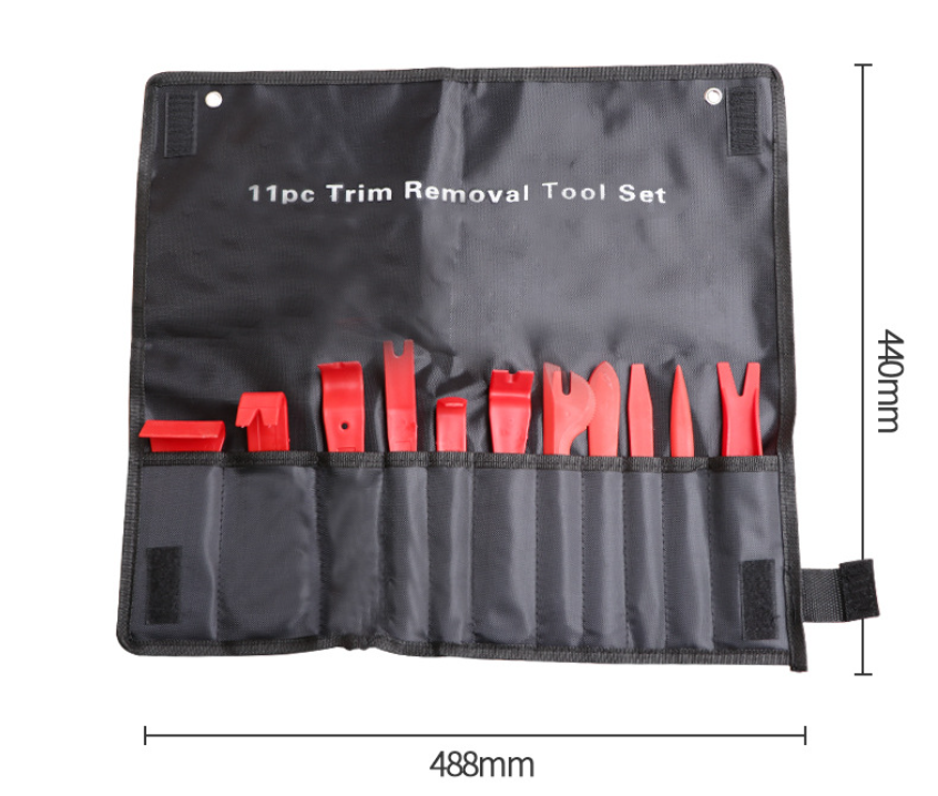 Súprava na demontáž obloženia vozidla 11ks, červená