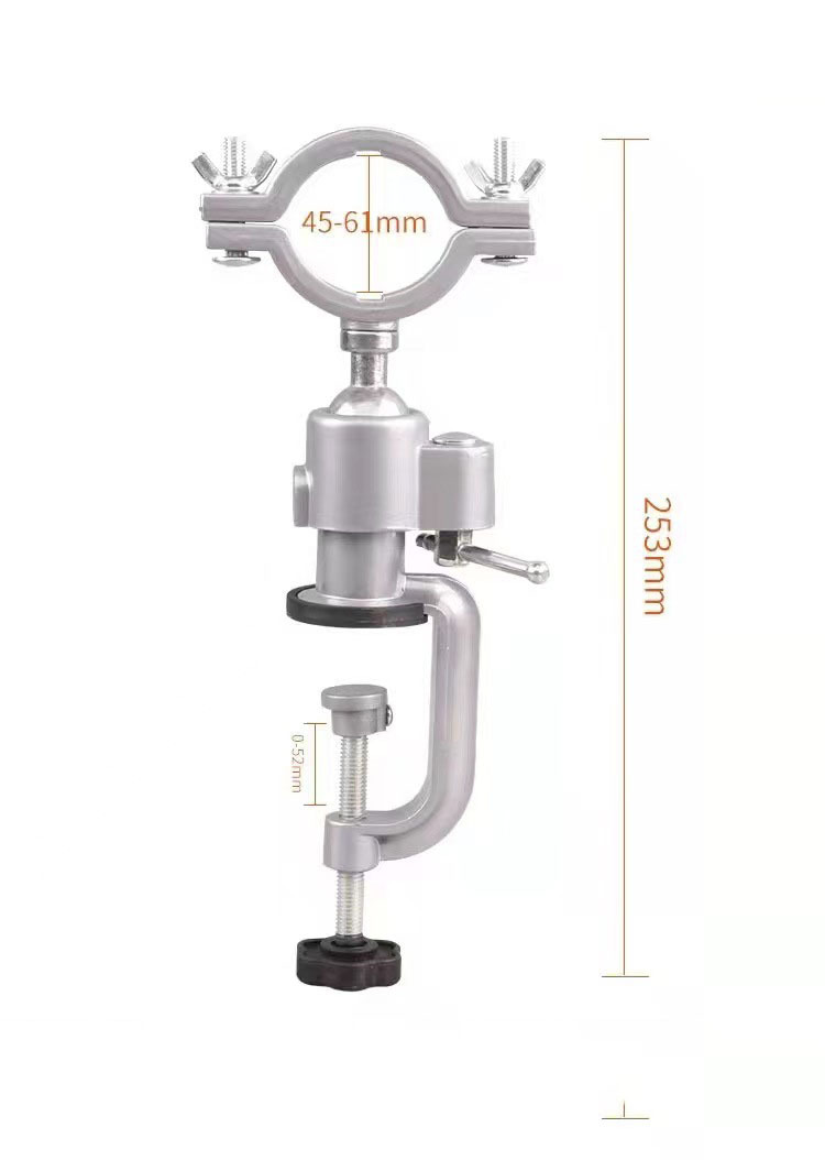 Otočný stolný zverák / držiak pre vŕtačku 45-61mm