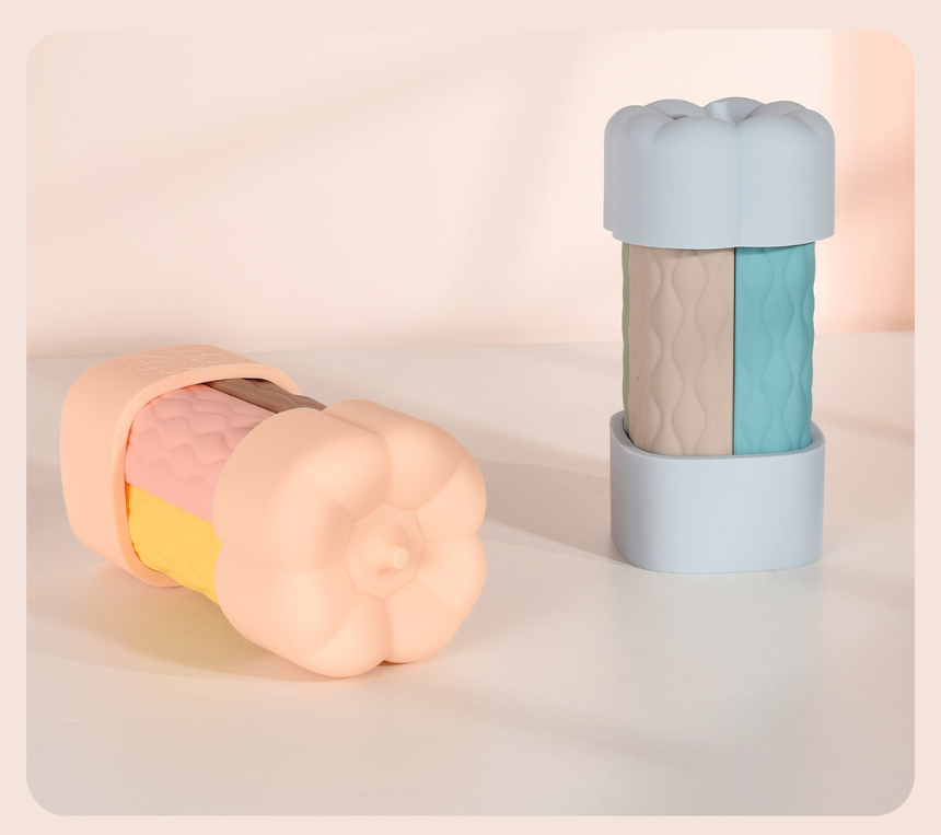 Cestovné silikónové fľaštičky 4v1 - modré