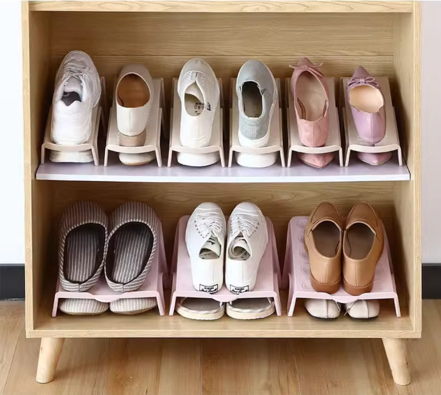 Plastový organizér na topánky dvojitý - béžový 1ks