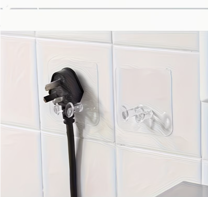 Samolepiaci háčik pre el. šnúru - sada 3 ks