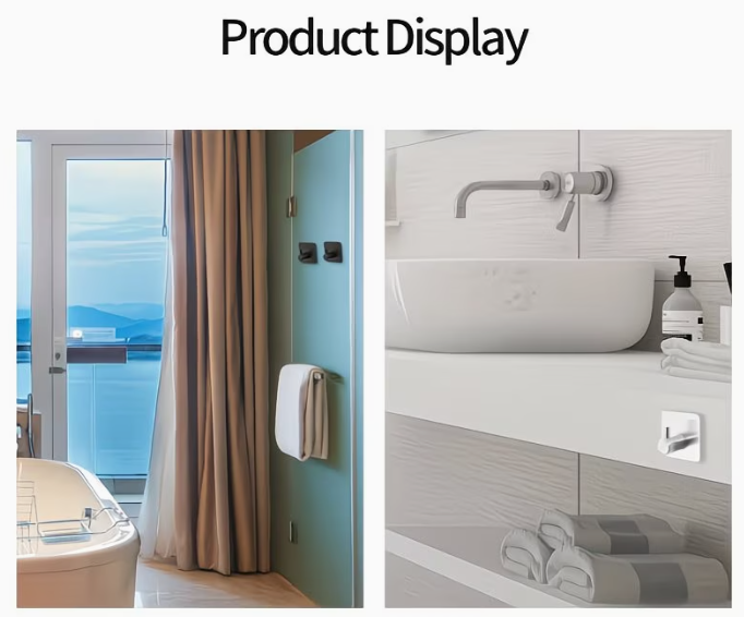 Samolepiaci háčik – nerez hranatý, sada 4 ks