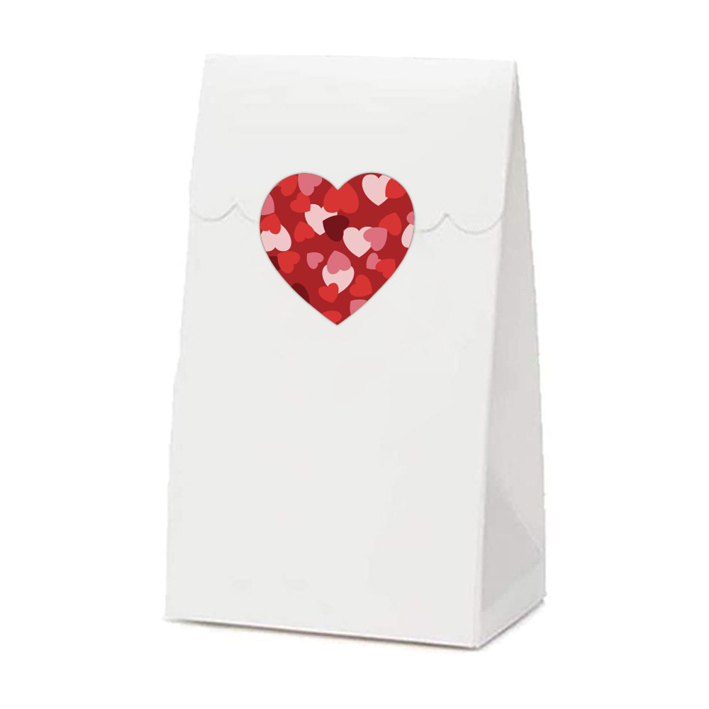 Samolepky LOVE, farebné srdcia, 500 ks