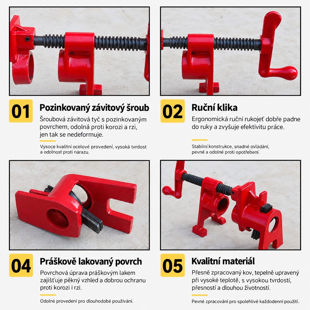 Truhlárska rúrková zvierka pre rúrku 3/4" - s opornými nožičkami