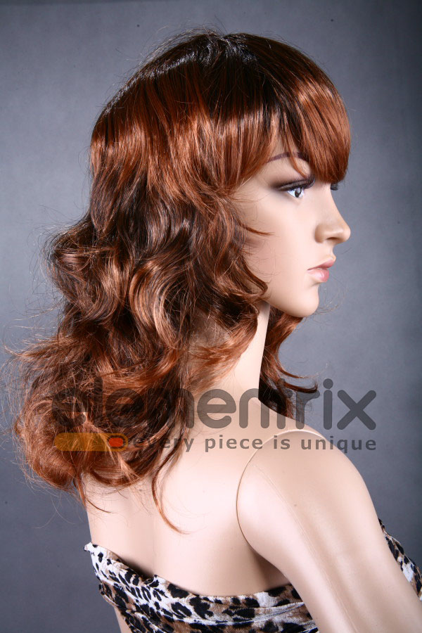 Dámska parochňa stredne dlhá melírovaná Gaštanová 8017