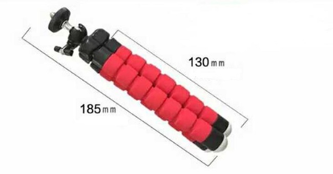 Octopus stativ, Octopus tripod pro chytrý telefón červený