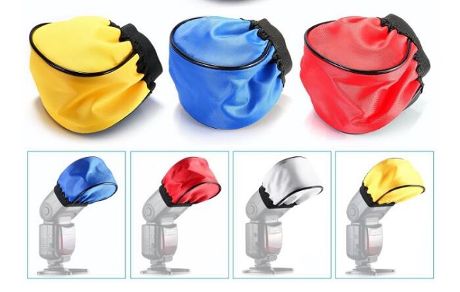 Difuzér pre systémový blesk, softbox červený