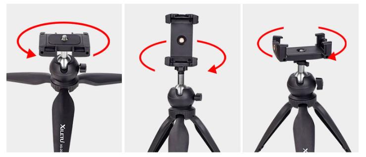 Elementrix mini stativ s držákem mobilu, kulová hlava