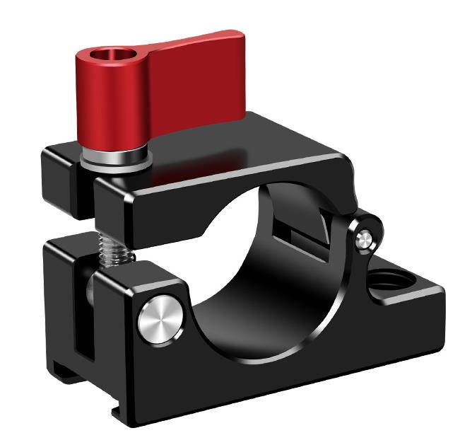 Svěrka Rig tyče 25mm, se závity 3/8" a 1/4"