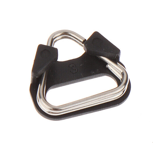 Triangl, Split Rings kovové+plast očka na popruh 2ks