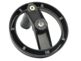 Ovládací kolo se sklopnou rukojetí 100mm AL