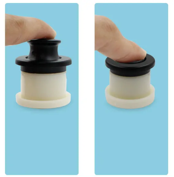 Push lock úchyt, zásuvný knop zásuvky striebrný