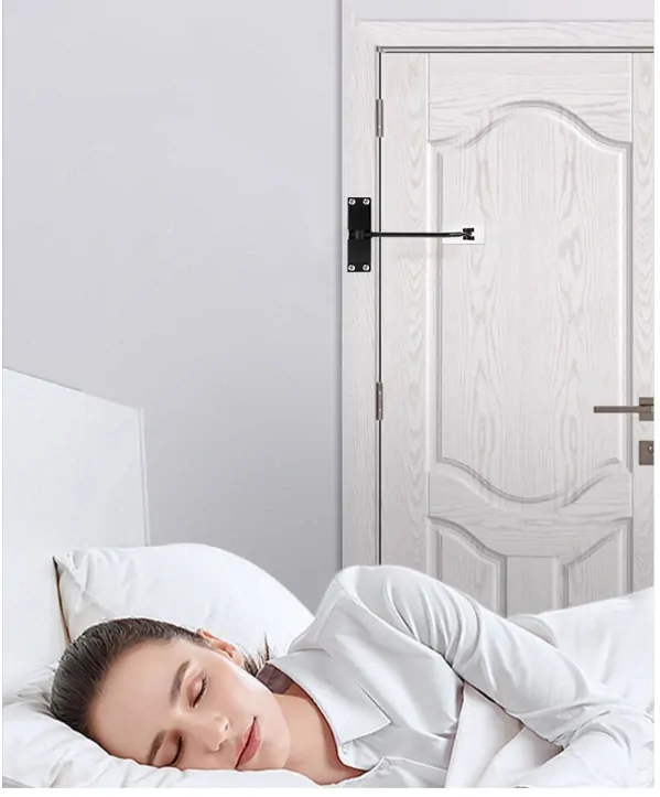 Automatický zatvárač dverí 145° pružinový čierný