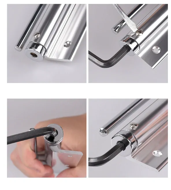 Automatický zatvárač dverí 145° sklopný strieborný