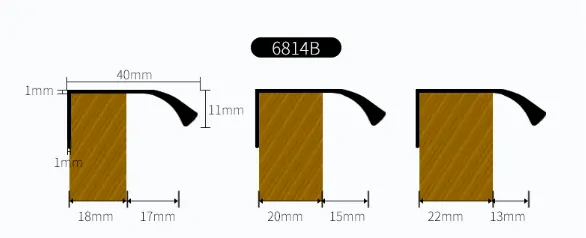 Profilová nábytková úchytka 150mm horná šedá