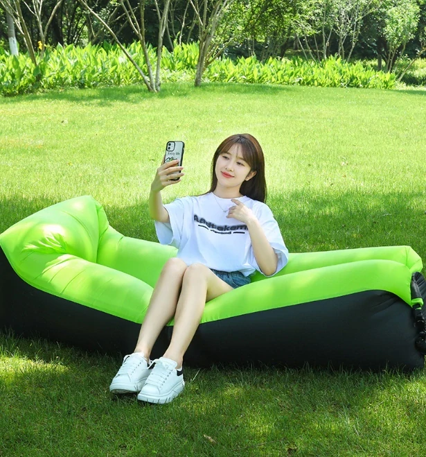 Nafukovací vak Lazy bag dvojvrstvový - modrý