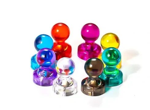 Magnetické figúrky neodymové magnety červená, 10 ks, 11x17mm