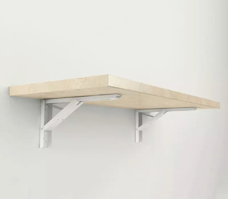 Sklopný držák police 340mm - biely [1pár]