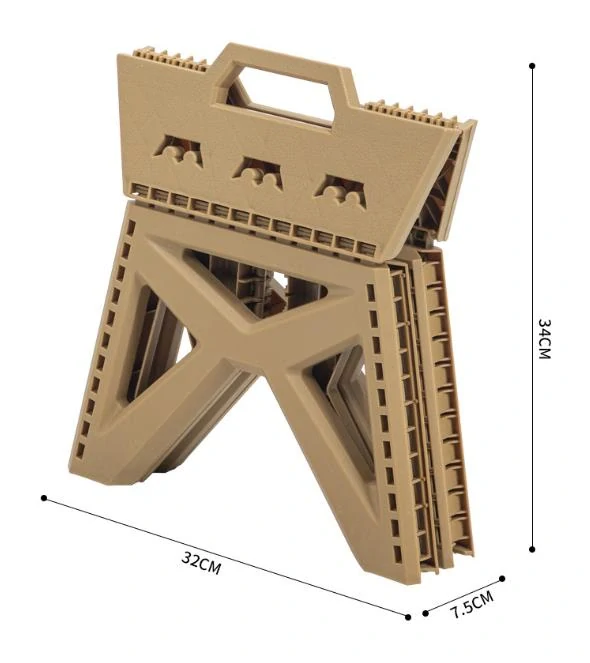 Plastová skladacia stolička stolička - military zelená