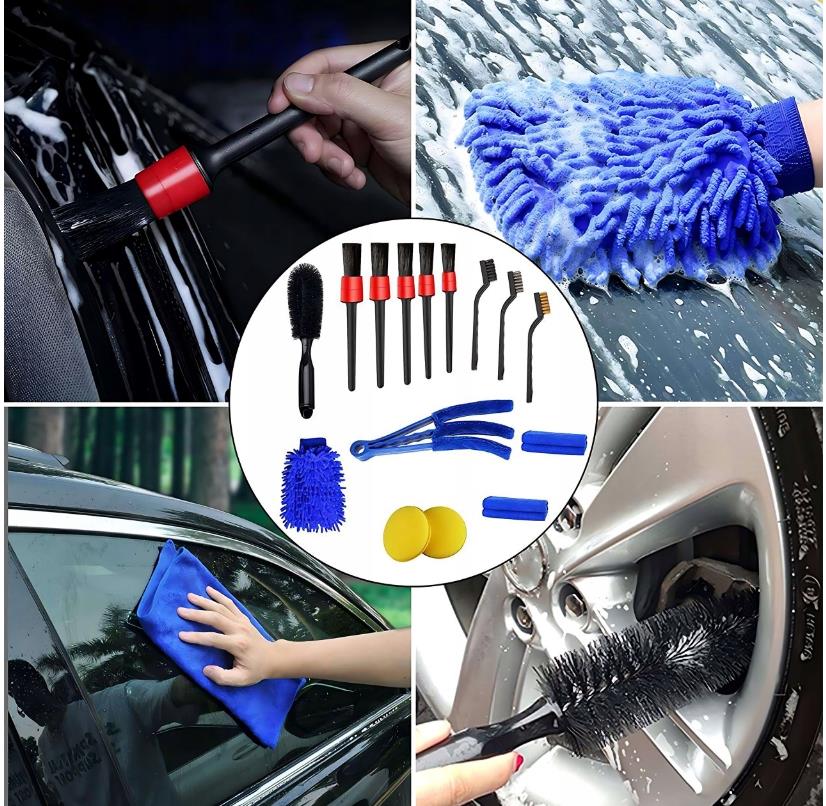 Sada štetcov a kefy na auto detailing 15ks