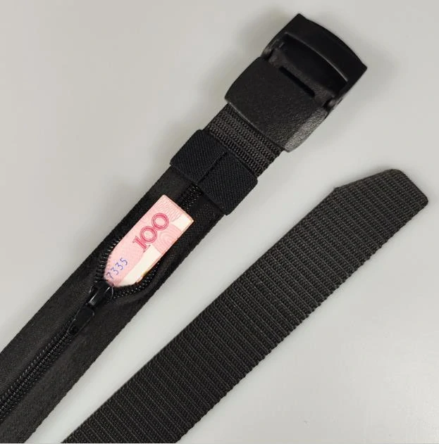 Cestovný pásik so skrytým vreckom – čierny