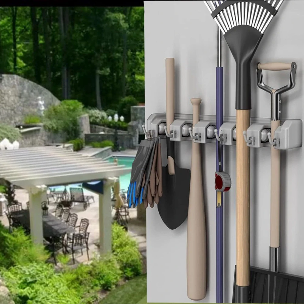Držiak na mopy a upratovacie pomôcky 3x