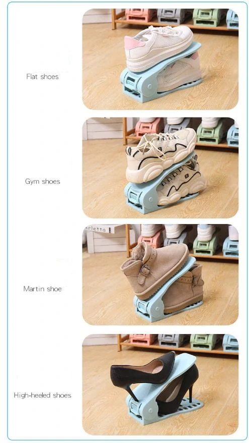 Plastový organizér na topánky - čierny 2ks