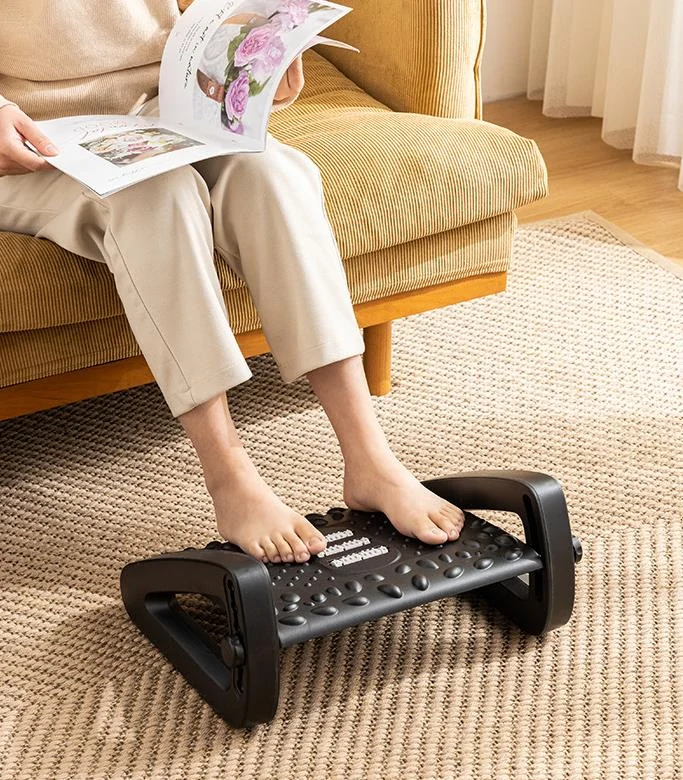 Podnožka pod stôl kreslá s masážnou funkciou, ergonomická podnožka