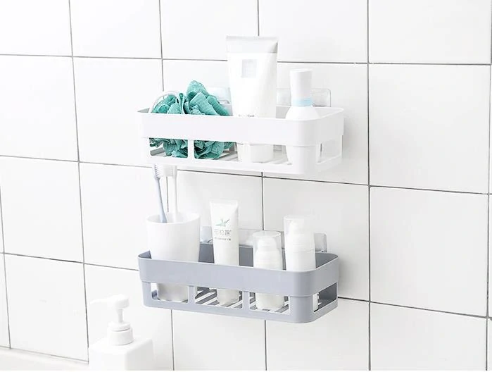 Nalepovacia polička plastová 26cm sivá