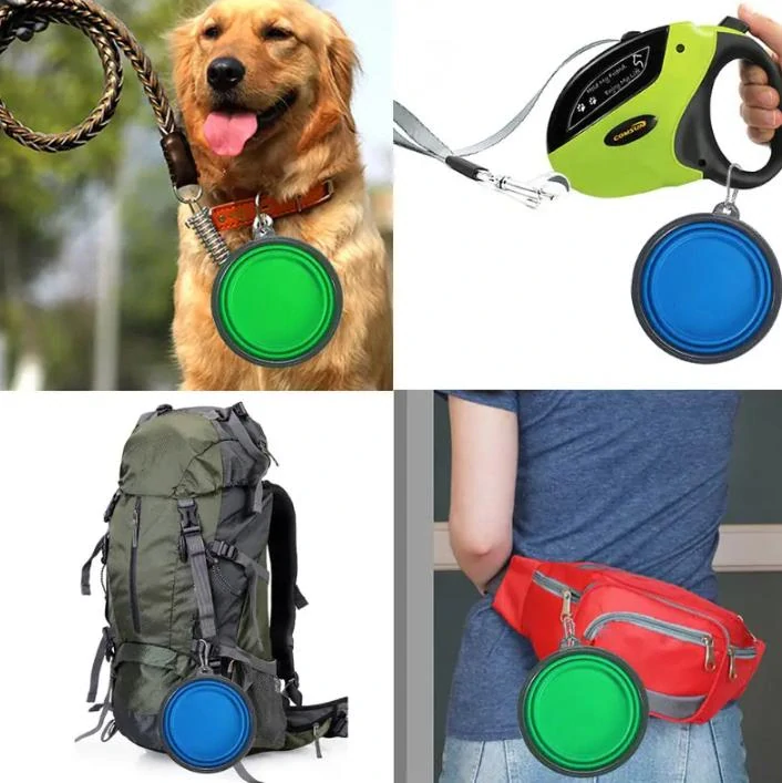 Silikónová skladacia miska pre psa 1000ml zelená