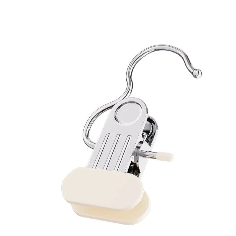 Vešiak s klipom na oblečenie široký, béžová, 5ks