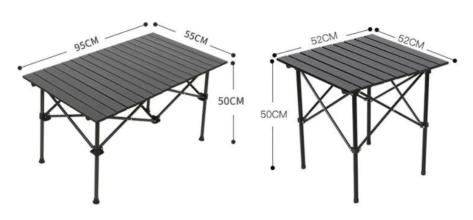 Skladací kempingový stolík 53 × 50 cm