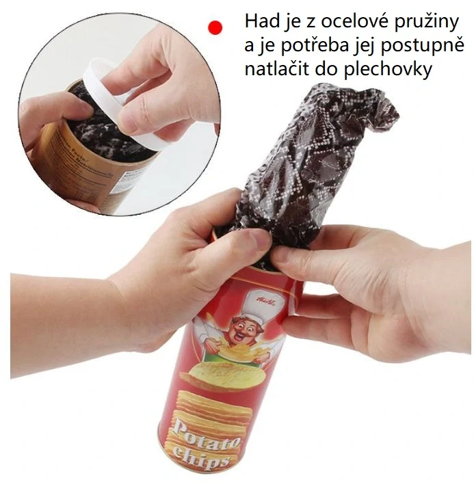 Zemiaky s vyskakovacím hadom