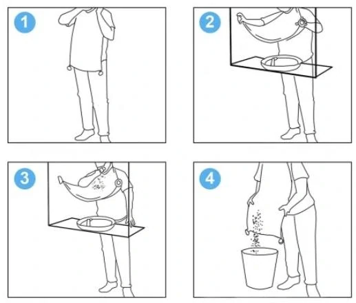 Zástera na holenie fúzov s prísavkami