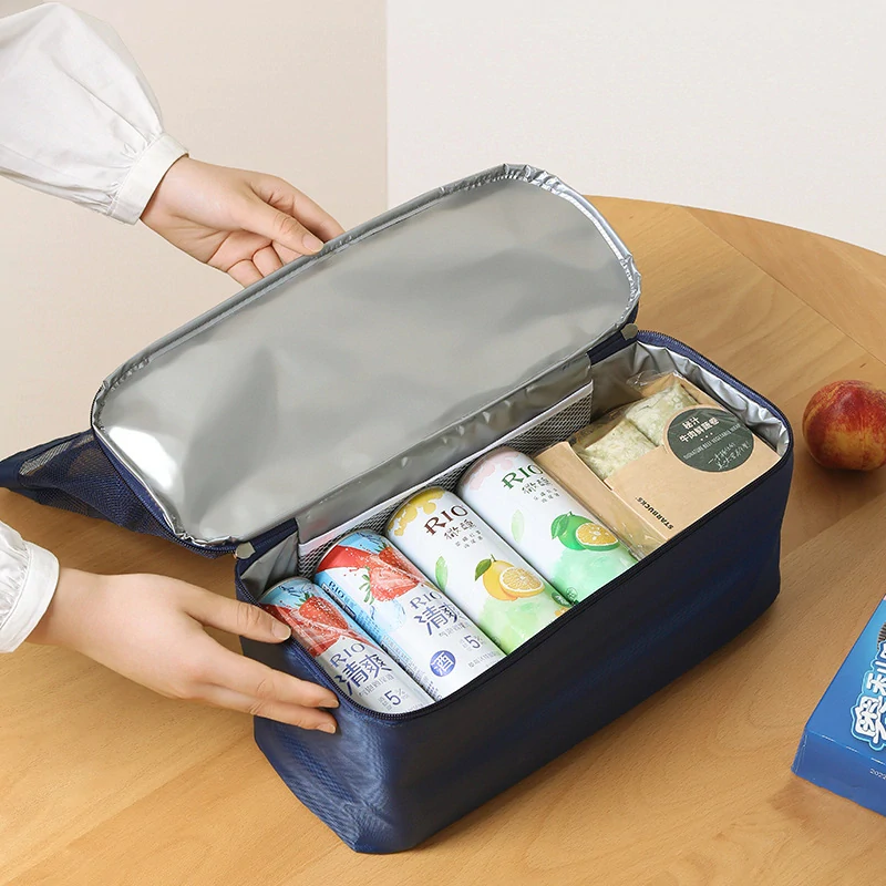 Plážová taška s termo priehradkou - modrá