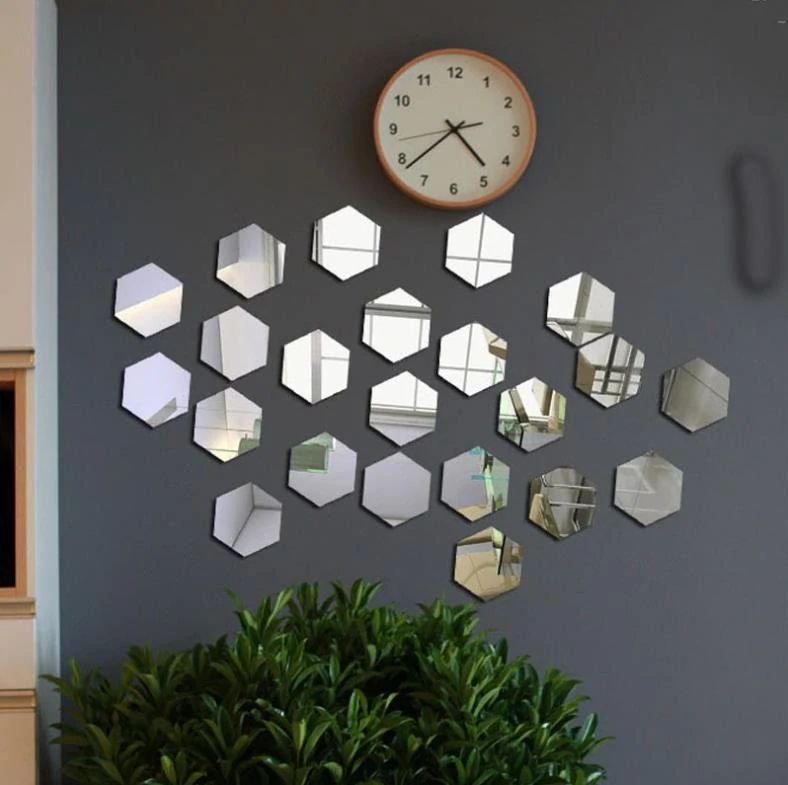 Sada zrkadlových dlaždíc 12,6 x 11 x 6,3 cm 10ks