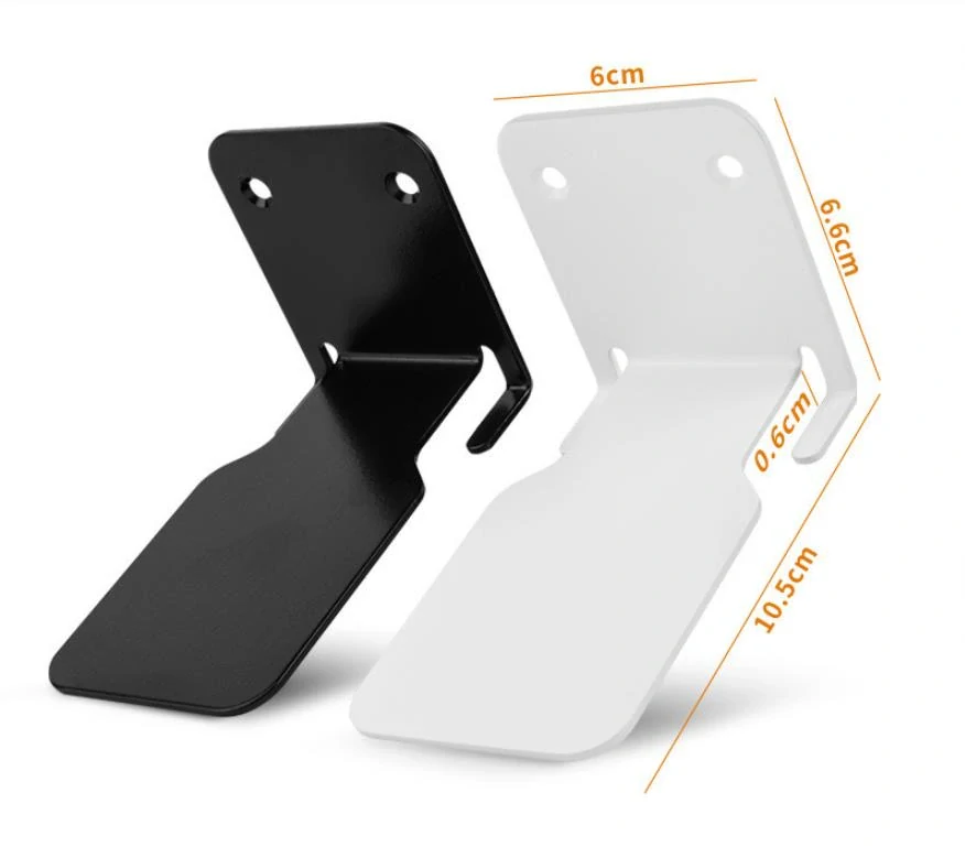 Kovová neviditeľná polička - čierna 1ks