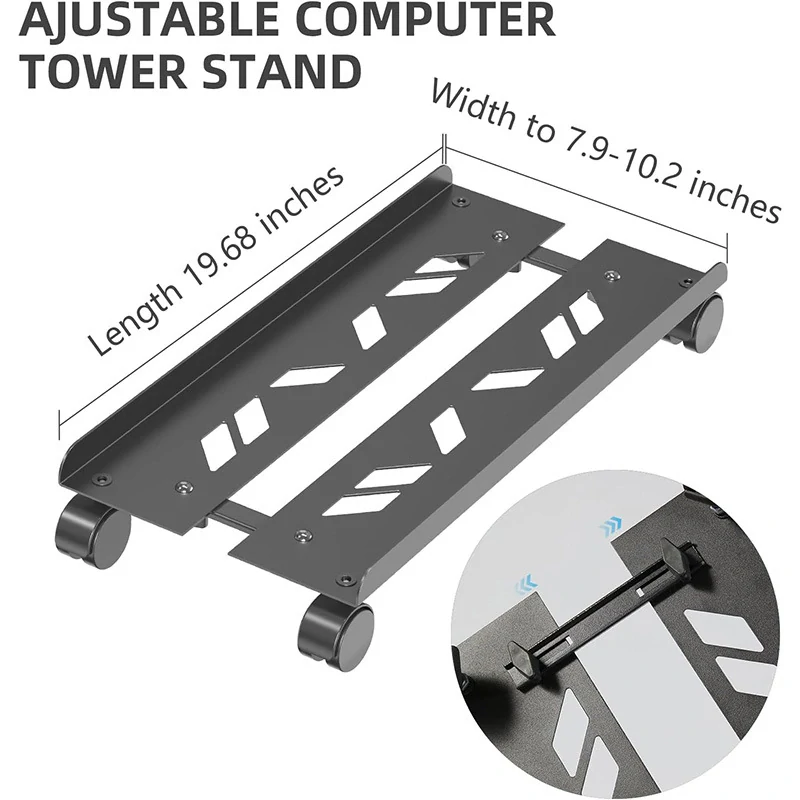 Nastaviteľný pojazdný stojan pod PC