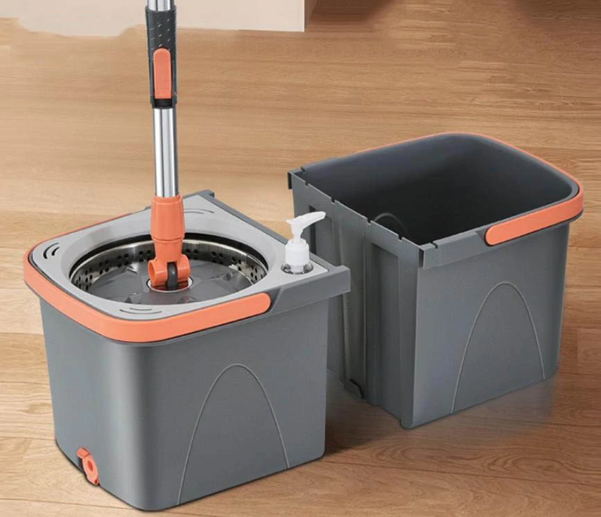 360° Dvojkomorový rotačný mop s dvoma hlavicami