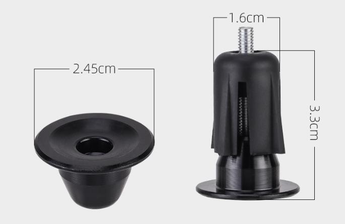 2 ks Zátka riadidiel hliníková - čierna