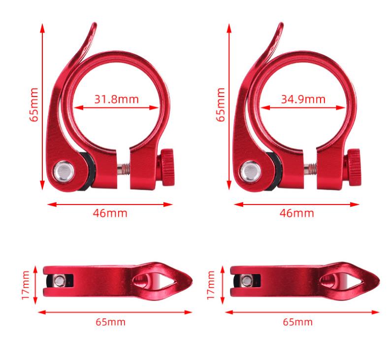 Objímka sedlovky s rýchloupinákom 34,9 mm čierna