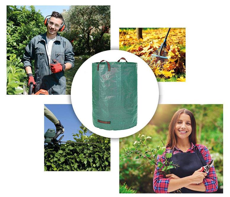 Záhradný kôš na lístie – 272L / 67×76 cm – zelený