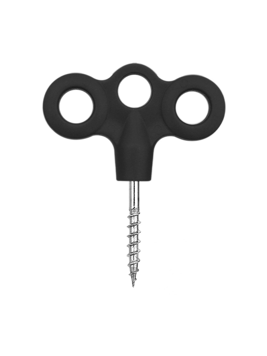 Ručný plastový skrutkovací vrut, čierny (1 ks)