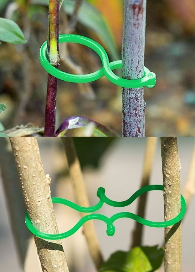 Záhradné flexibilné úchyty v tvare 8 - sada 100 ks