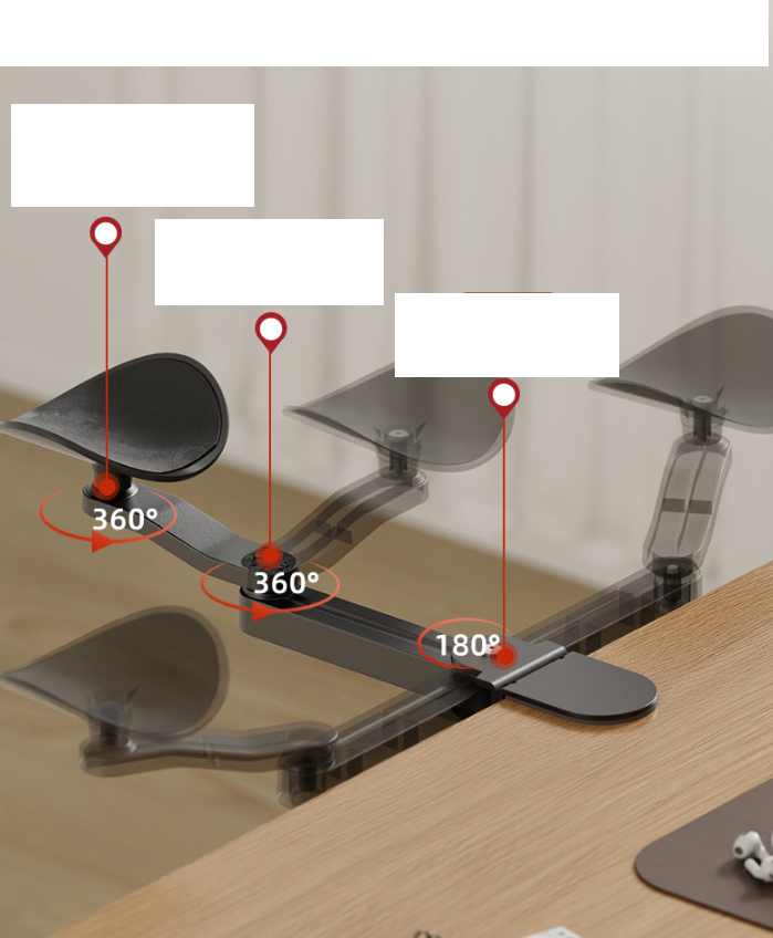 Multifunkčná ergonomická podpora predlaktia - čierna (1 ks)