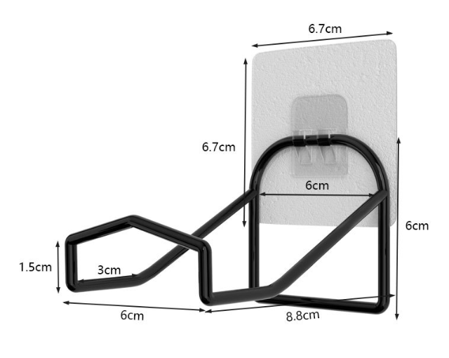 Nástenný držiak na ovládač / slúchadlá - 1 ks, čierny