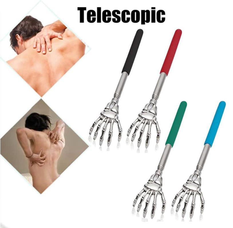 Teleskopické škrabátko, ruka - 1 ks (červené)