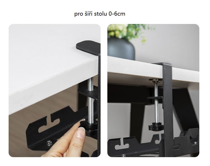 Organizér káblov pod stôl 40cm poschodový