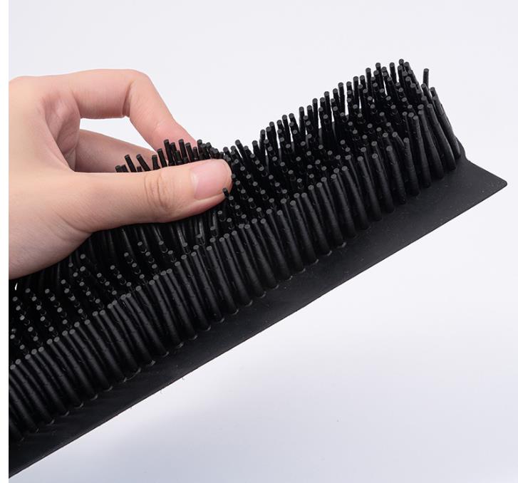 Gumová antistatická metla s teleskopickou násadou - červená