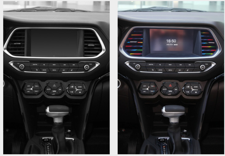 Dekoračné lišty do ventilácie auta (10 ks) - fialová